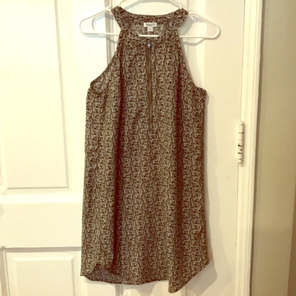 Splendid Zebra Print Zip Dress
